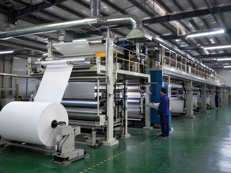 Industrial adhesive tape coating line
