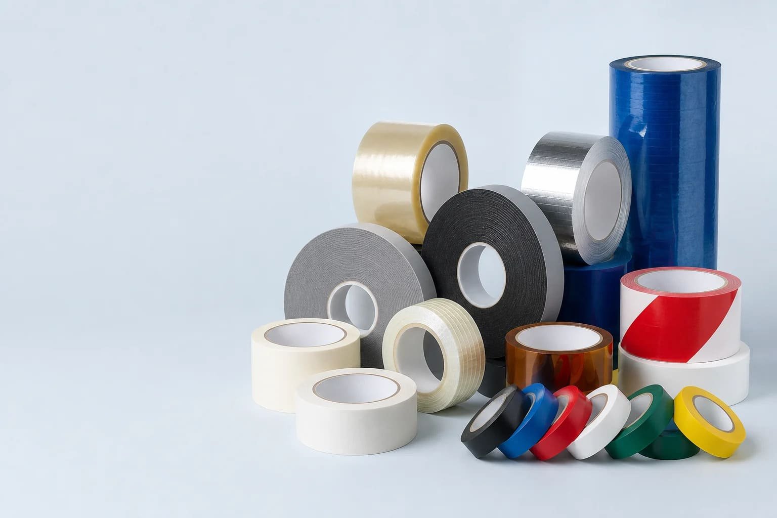 A broad portfolio of unbranded industrial adhesive tape rolls