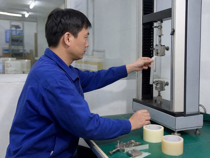 Adhesive tape quality testing laboratory